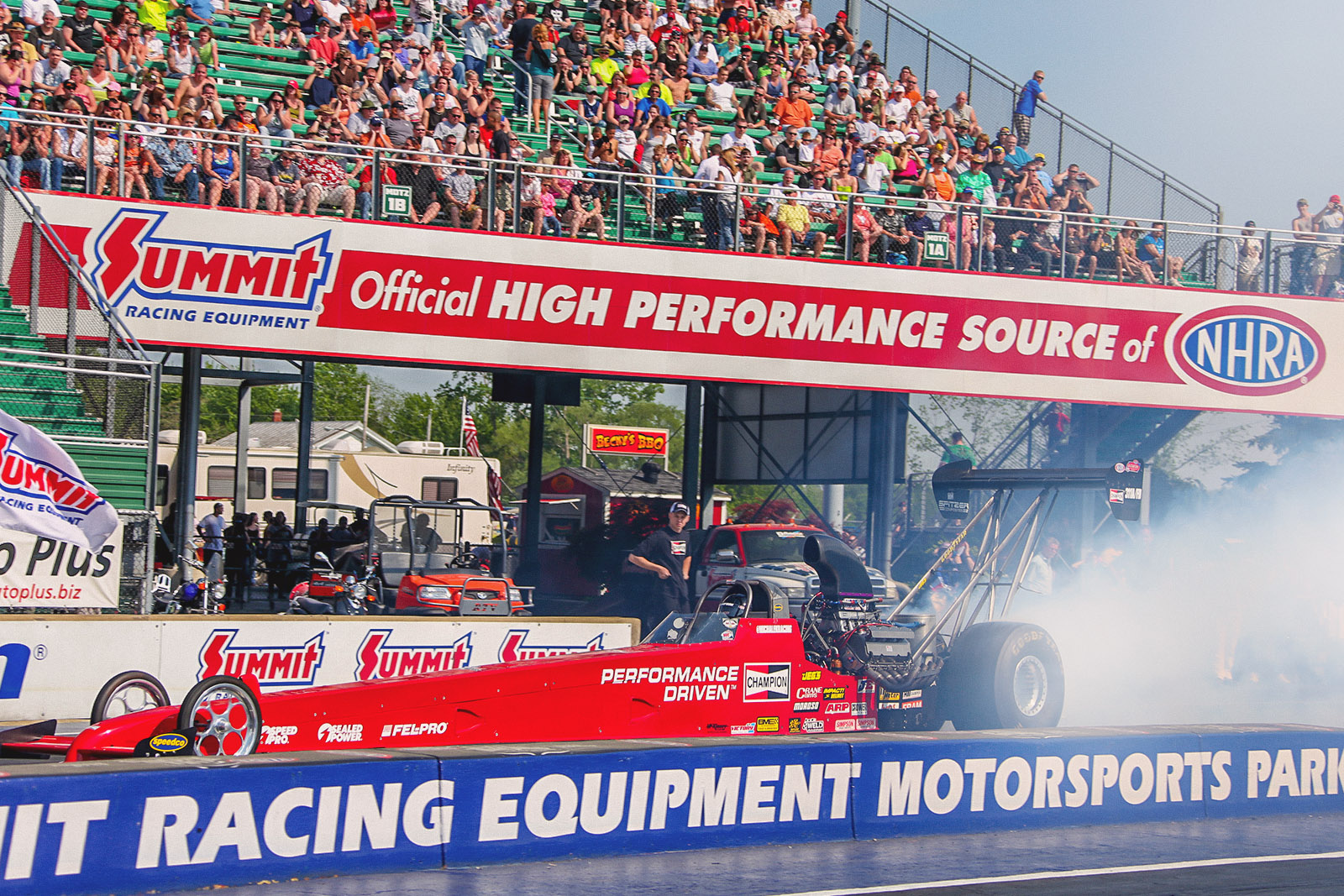 Michalek Brothers Racing and the Champion Spark Plugs A/fuel dragster shined their debut at the 2013 Cavalcade of Stars in Norwalk, Ohio with rookie driver Kyle Michalek snagging the #2 qualifying spot and event runner-up honors in front of a record-breaking crowd.