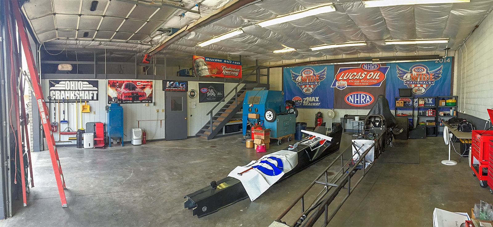 Along with purchasing and beginning work on the new car, Michalek Brothers Racing has been busy setting up a new centrally located race shop.