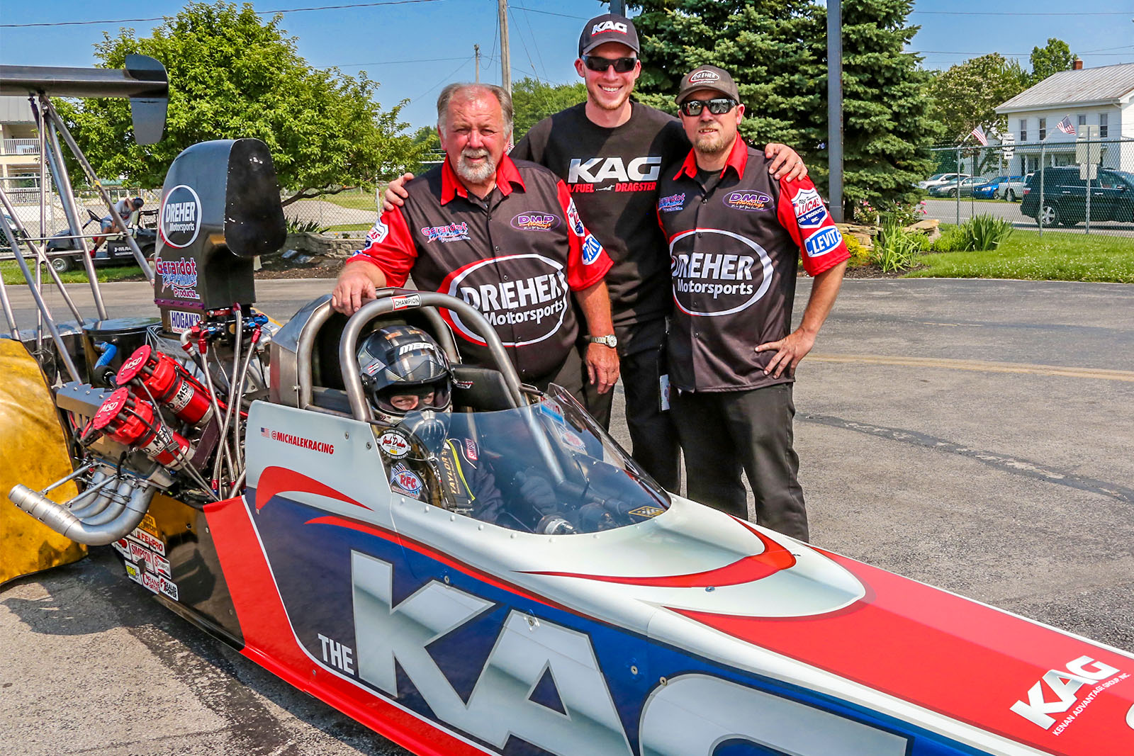 The Michalek Brothers Racing and Dreher Motorsports teammates: Randy Dreher, Kyle Michalek, Jared Dreher, and Corey Michalek.